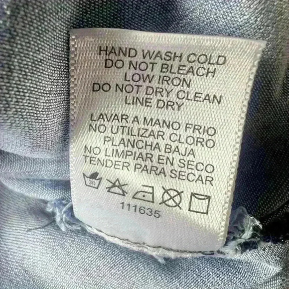 Staccato Elastic Drawstring Washed Denim Blue Short With Pockets Size Small - Picture 9 of 9